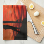 BLOODY SUNSET THEEDOEK (Quarter Fold)