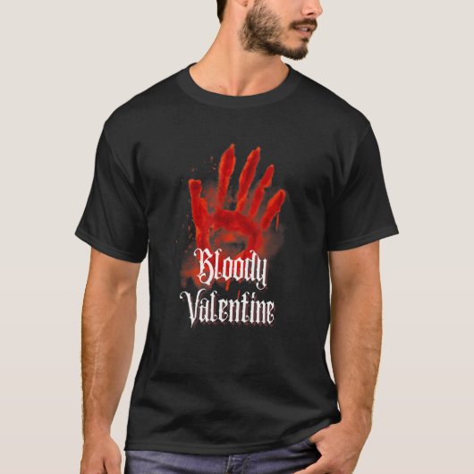 Bloody Valentine Gothic Emo Mysterious Occult Divi T-shirt (Voorkant)