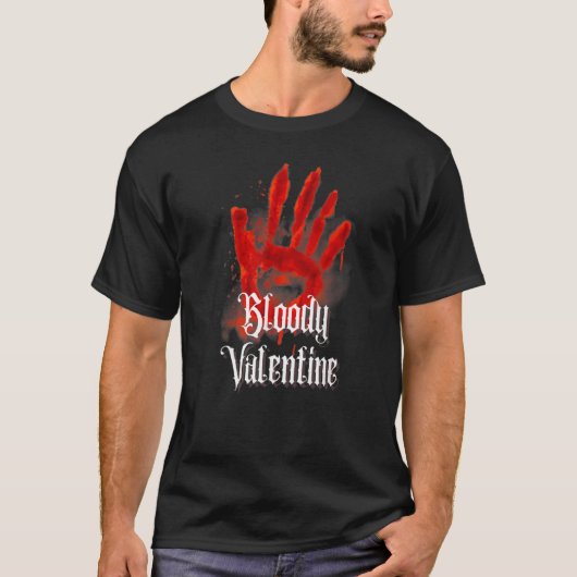 Bloody Valentine Gothic Emo Mysterious Occult Divi T-shirt (Voorkant)