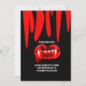 Bloody Vampire Halloween Birthday Party Kaart (Voorkant)