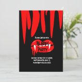 Bloody Vampire Halloween Birthday Party Kaart (Staand voorkant)