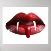 Bloody Vampire Red Lipstick Lipstick Poster (Voorkant)