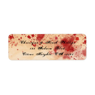 Bloody Vintage Papier Halloween Gotische Bruiloft Etiket