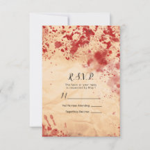 Bloody Vintage Papier Halloween Gotische RSVP Antw