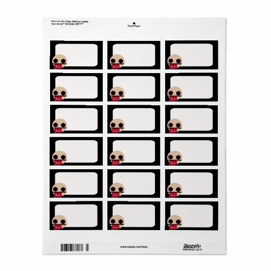 Bloody Zombie Etiket (Full Sheet)