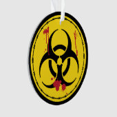 Bloody Zombie Horror Film Biohazard Halloween Ornament (voorkant)