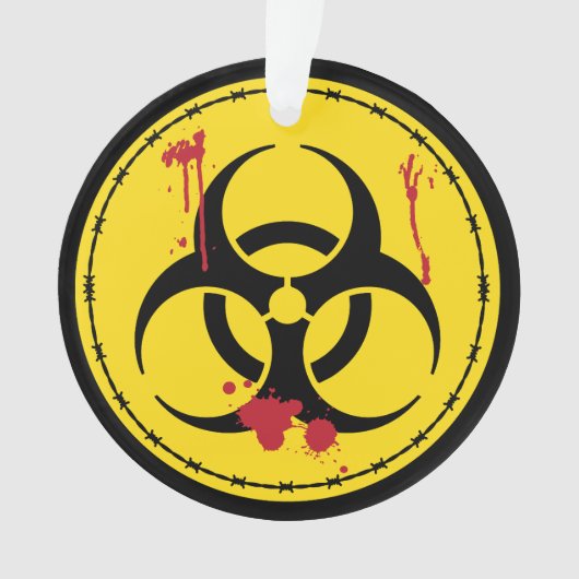 Bloody Zombie Horror Film Biohazard Halloween Ornament (voorkant)