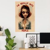 BloodyZombia Ik ben echt dol op mensen Poster (Thuiskantoor)