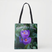 Bloom als een bloemfoto tote bag (Voorkant)