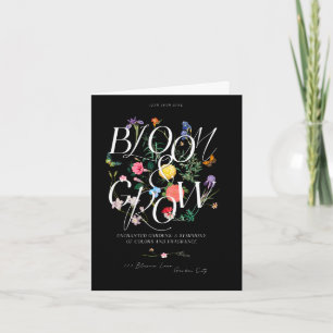 Bloom and Grow Botanische Tuin Elegantie Grafisch Kaart