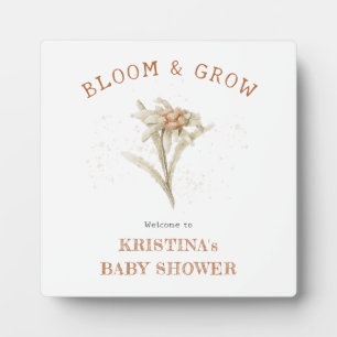 Bloom and Grow Edelweiss Baby shower Welkom Fotoplaat