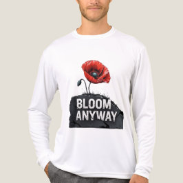"Bloom Anyway" Inspirerende Poppy Flower Tri-Blend Shirt