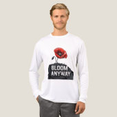 "Bloom Anyway" Inspirerende Poppy Flower Tri-Blend Shirt (Voorkant)