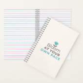Bloom at Your Own Pace Minimal Notebook Notitieboek (Binnen)