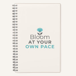 Bloom at Your Own Pace Minimal Notebook Notitieboek