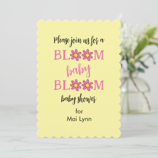 Bloom Baby Bloom Baby shower Kaart (Staand voorkant)