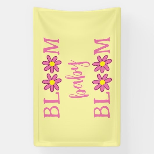 Bloom Baby Bloom Baby shower Spandoek (Verticaal)