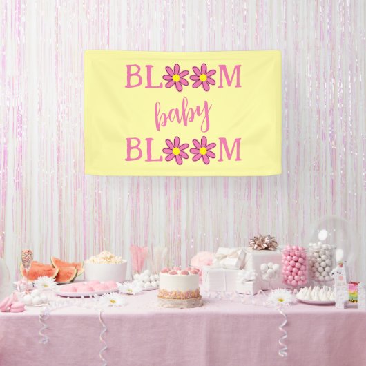 Bloom Baby Bloom Baby shower Spandoek (Feest)