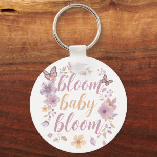 "Bloom Baby Bloom" Bloemige Vlinderkrans Sleutelhanger
