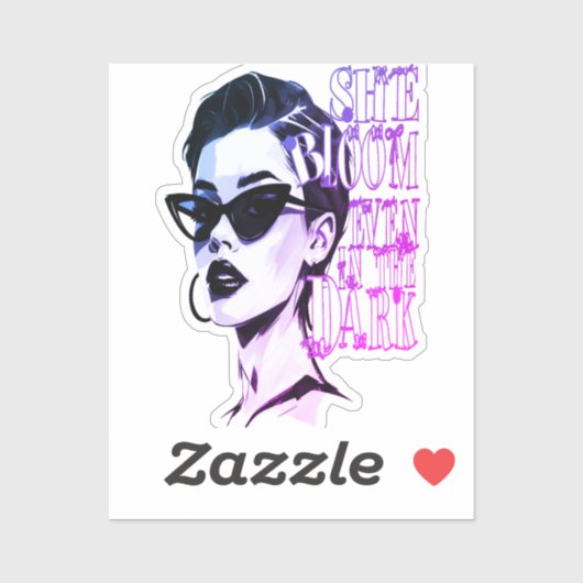 Bloom Baby Bloom – Monochrome Strength Edition  Sticker (Vel)