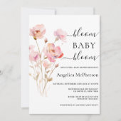 BLOOM BABY BLOOM ROZE BLOZEN WATERVERF WILDE BLOEM KAART (Voorkant)