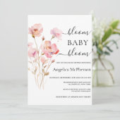 BLOOM BABY BLOOM ROZE BLOZEN WATERVERF WILDE BLOEM KAART (Staand voorkant)