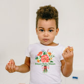 "Bloom Baby Bloom" Waterverf Bloemen Bodysuit