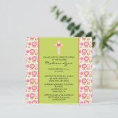  Bloom Baby Girl Baptisme Inname Kaart (Staand voorkant)