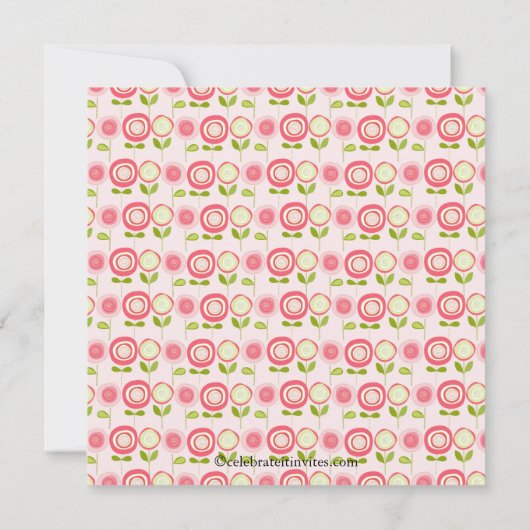 Bloom Baby Girl Baptisme Inname Kaart (Achterkant)