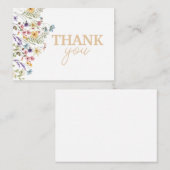 Bloom Baby shower Dank u Kaart Notitiekaartje (Voorkant / Achterkant)