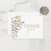 Bloom Baby shower Dank u Kaart Notitiekaartje (Voorkant / Achterkant in situ)