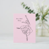 Bloom Ballet Dancer met Floral Touch Gepersonalise Briefkaart (Staand voorkant)