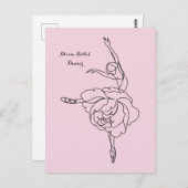 Bloom Ballet Dancer met Floral Touch Gepersonalise Briefkaart (Voorkant / Achterkant)