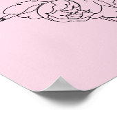 Bloom Ballet Dancer met Floral touch Poster (Hoek)