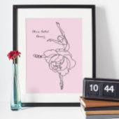 Bloom Ballet Dancer met Floral touch Poster