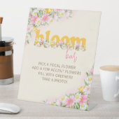 Bloom Bar Boeket Mosterd & Roze Wildflower Reclamebord Met Voetstuk (Insitu)