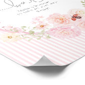 Bloom Bar Love Bug Bloemen Baby Shower Poster (Hoek)