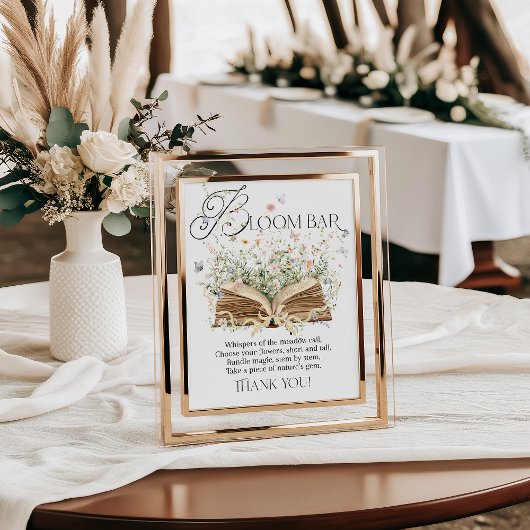 Bloom Bar Nieuw Hoofdstuk Boek Thema Wildflower Poster