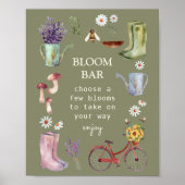 Bloom Bar Tuin Baby shower Teken Poster (Voorkant)