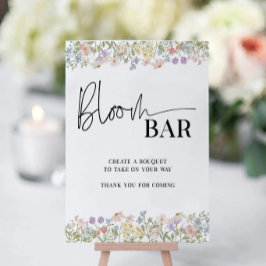 Bloom Bar Uithangbord voor Huwelijk en Evenementen Reclamebord Met Voetstuk