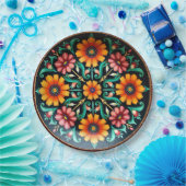 💀🎉Bloom & Bite Día de los Muertos Papieren Bordje (Feest)