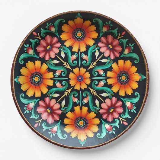 💀🎉Bloom & Bite Día de los Muertos Papieren Bordje (Voorkant)