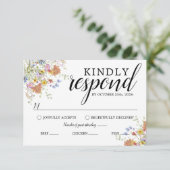 Bloom & Bliss-antwoordkaart RSVP Kaartje (Staand voorkant)