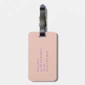 Bloom Bliss Bagagelabel - Peach Blush Charm (Achterkant verticaal)