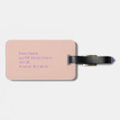 Bloom Bliss Bagagelabel - Peach Blush Charm (Achterkant horizontaal)