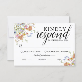 Bloom & Bliss-reactiekaart RSVP Kaartje