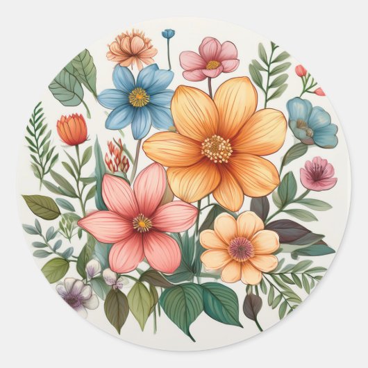 Bloom & Bloei Bloemen Bloemen Sticker (Voorkant)
