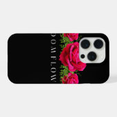 Bloom Bloem Heet Roze Rozen Elegante Esthetiek iPhone Hoesje (Achterkant horizontaal)