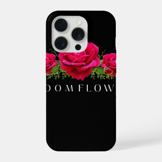Bloom Bloem Heet Roze Rozen Elegante Esthetiek iPhone Hoesje (Achterkant)