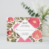 Bloom Bloemen RSVP Kaart (Staand voorkant)